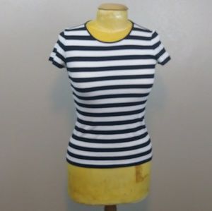 Lauren Ralph Lauren Striped Mesh Top